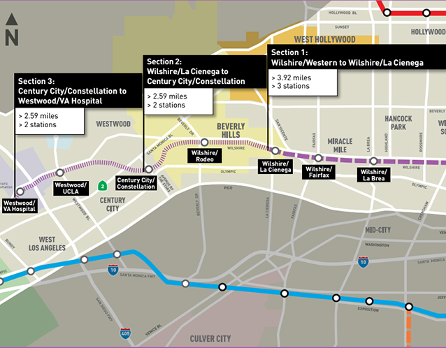 Purple Line Extension, Section 3 Stations - Los Angeles